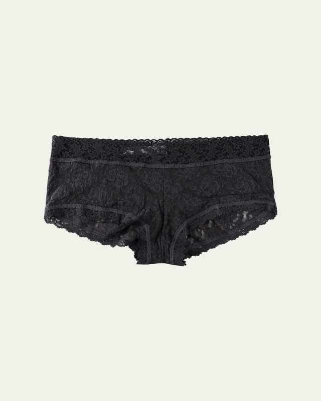 Plus Size High-Rise Stretch Lace Boyshorts